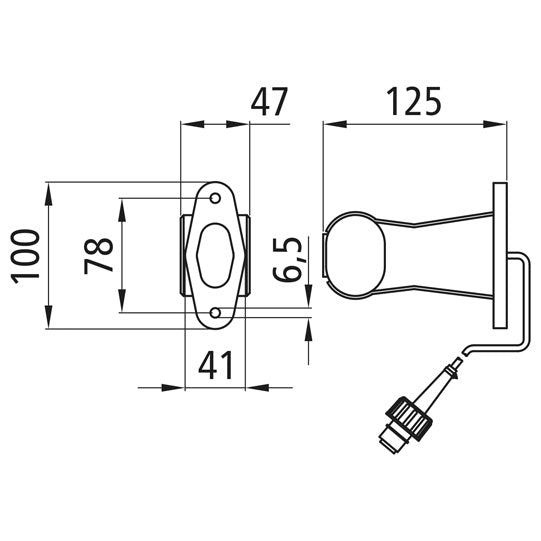 Superpoint II, 24 V, left, rt/ws/ge, 1.90 m, 2-pin ASS