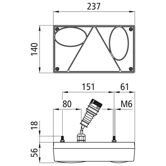 Multipoint I LED, 24 V, left, 0.15 m, 7-pin ASS, with NSL