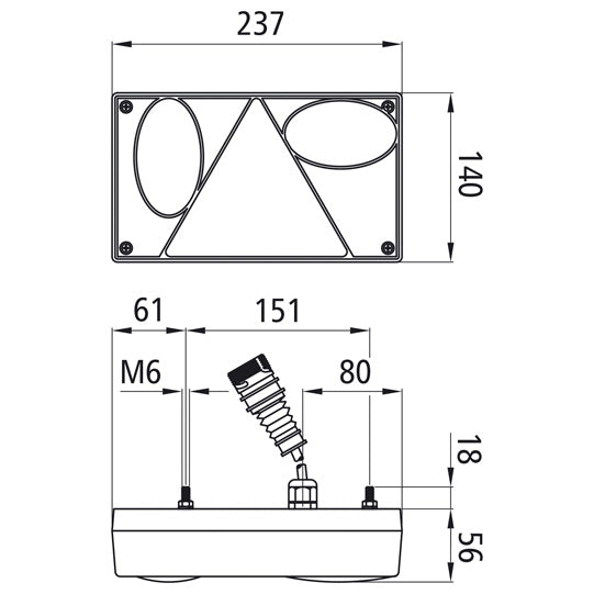 Multipoint LED, 24 V, right, 0.15 m, 7-pin ASS, with RFS