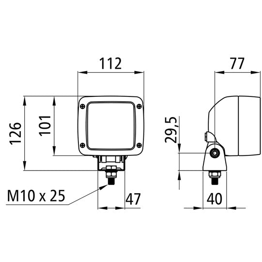 Reversing light, 24 V, 2.50 m, open end, 70W