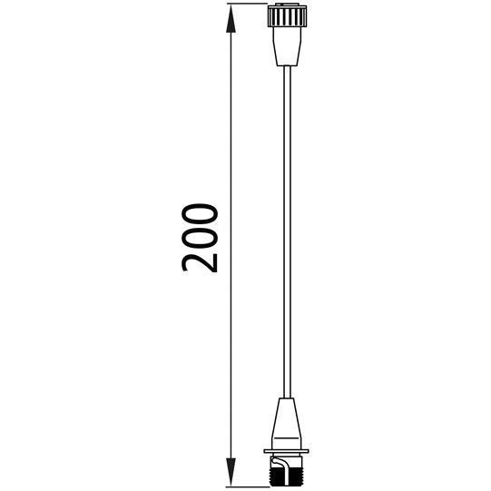 Adapter, 7-pin AMP socket to 7-pin ASS pin, left