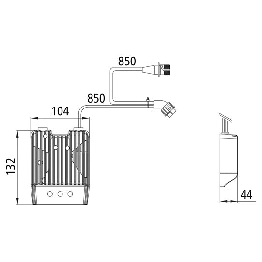 LED control unit (LCG), 12 V, 7-pin bayonet, 0.85 m each