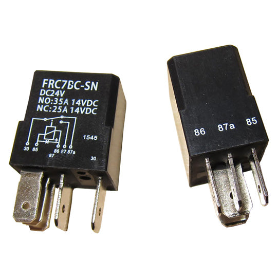 Micro relay, 24 V, changeover contact, diode
