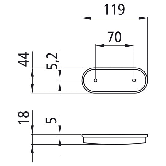 Unipoint LED, 24 V, position light white, without cable