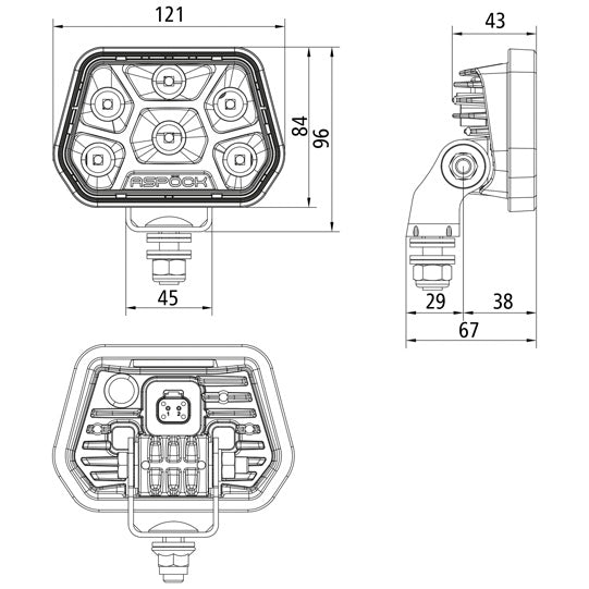 Workpoint II 1500 LED, 12/24 V, DT connection