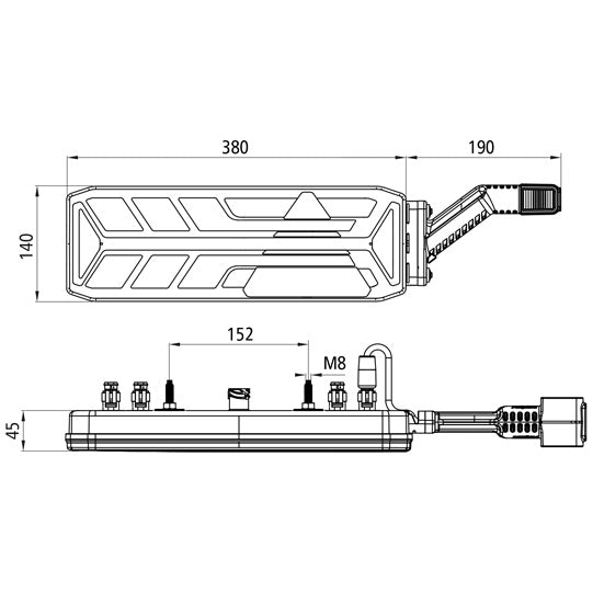 EcoLED III, 24V, R, URA, 7-pin AMP + 4x2-pin Superseal, SMCG