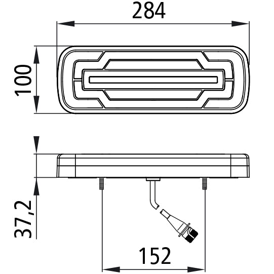MidiLED I Max, 12/24 V, right, 7-pin ASS, 0.5 m