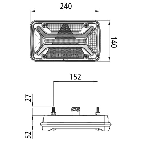 MultiLED III, 12/24 V, right, 7-pin AMP, delta