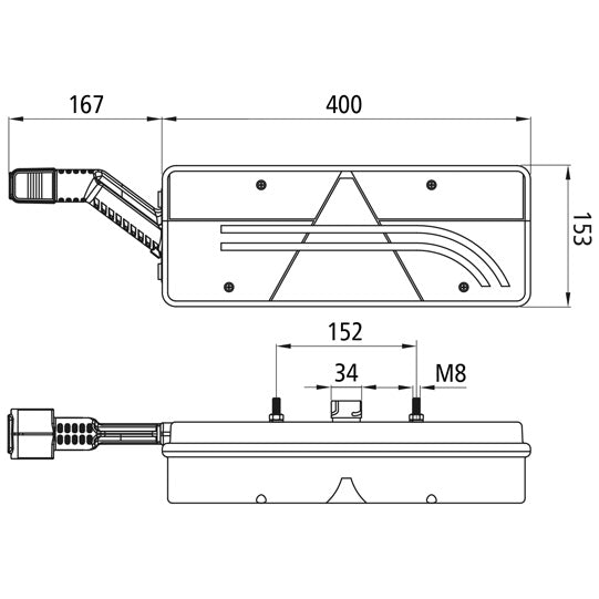 Europoint III LED, 24 V, left, 7-pin ASS, w. triangle, URA, OEM