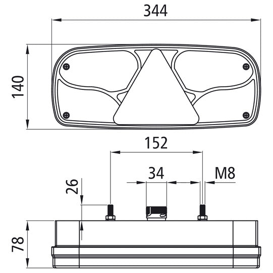 Ecopoint I LED, 24 V, right, ASS 7-pin bayonet