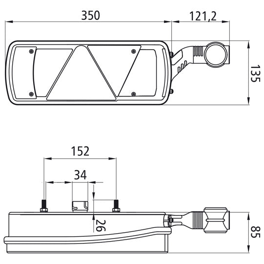 Ecopoint II, 24 V, right, with triangle, 7-pin ASS, OEM