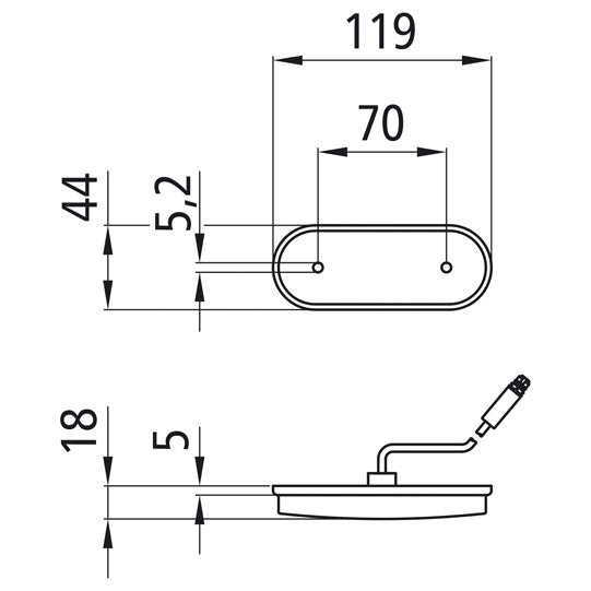 Unipoint DI LED, 24 V, SML flasher, 1.5 m, 3-pin ASS, OEM
