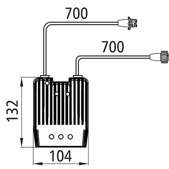 LED control unit (LCG), 24 V, 7-pin AMP, socket/pin