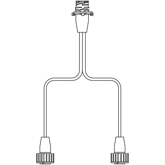 Y-cable, 7-pin AMP, 2 x socket, 1 x pin