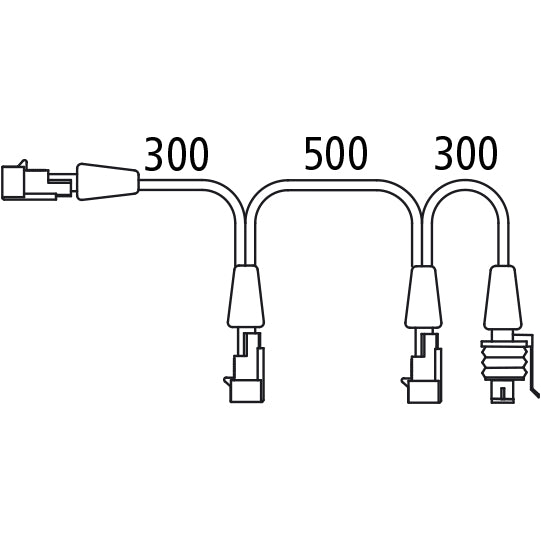 Adapter chain, 3x2-pin Superseal pin, 1x2-pin Superseal socket