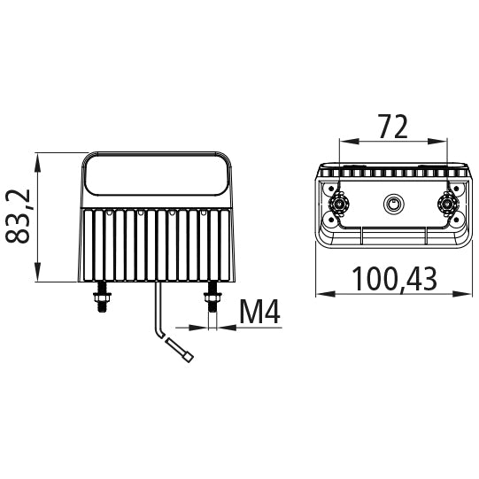 Regpoint II LED, 12/24 V, KZL, high, 1.5 m, DC, OEM