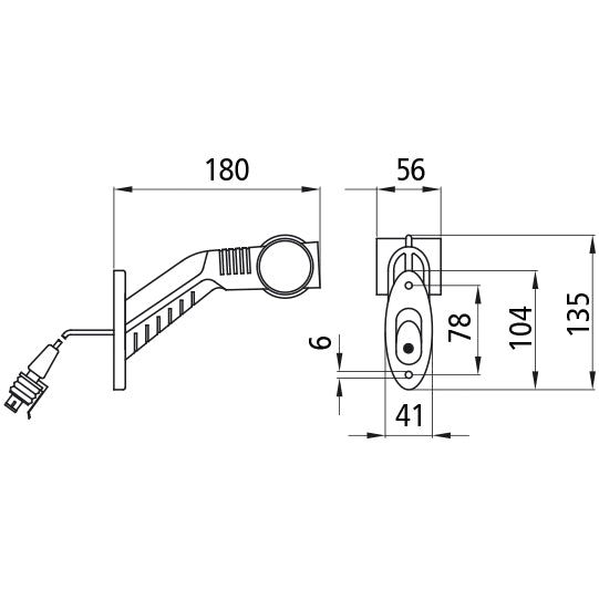 Superpoint III LED, 24 V, re,rt/ws/ge,0,50m,2-pin Superseal,OEM