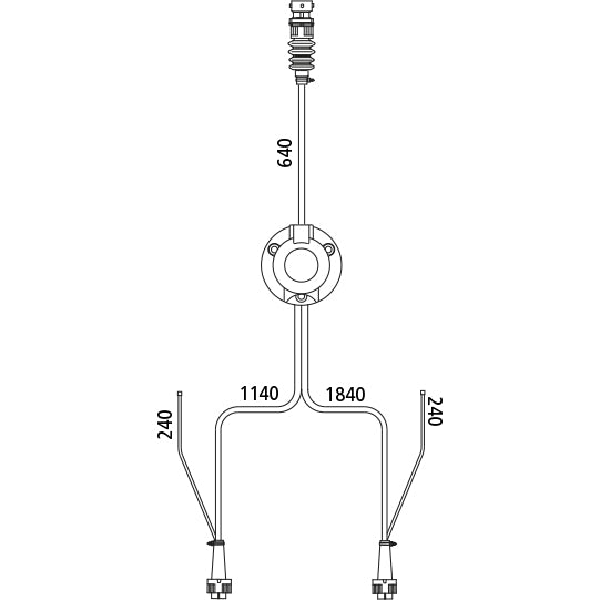 12V, 8-pin bayonet, 2x5-pin bayonet DC output