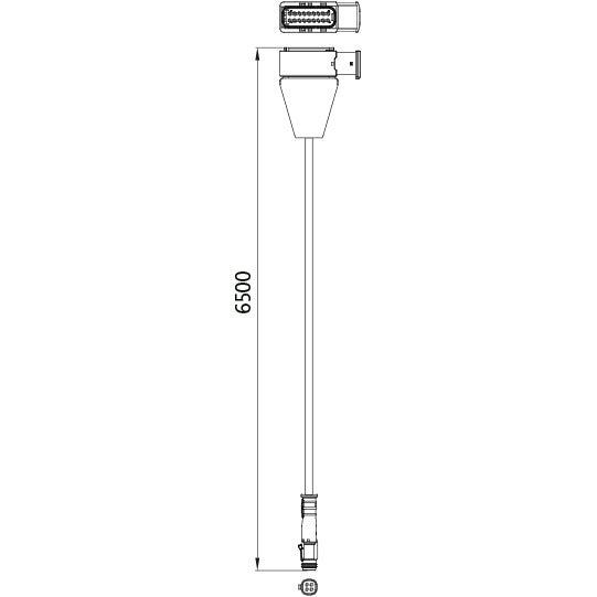 TPMS,cable receiver/HaldexGen4,18-pin HDSCS,Haldex 4-pin,6.5 m