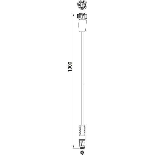 cable receiver/Haldex Gen3, 7-pin AMP, Haldex 4-pin, 1.0 m