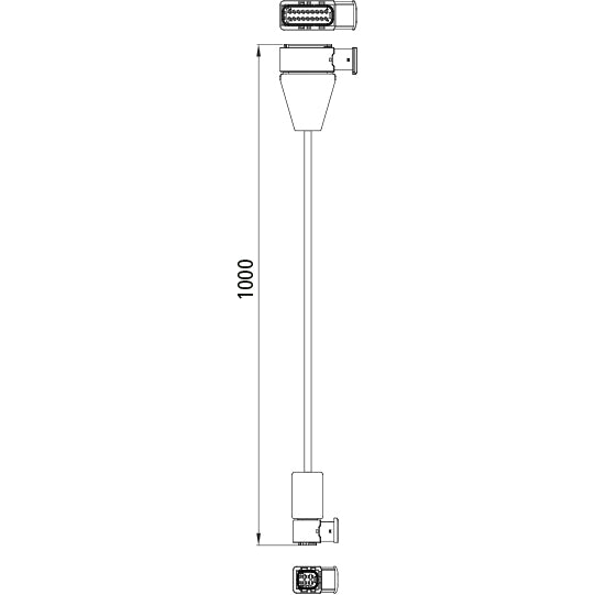 TPMS,cable receiver/Knorr Gen2,18-pin HDSCS, 4-pin HDSCS, 1.0 m