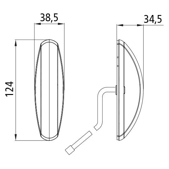 Flexipoint II LED, 12/24 V, left/right, red/white, 2.5m,DC,OEM