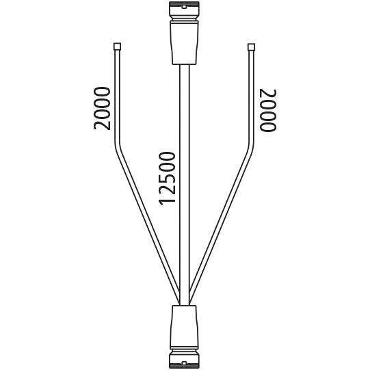 Main cable, 2x 17-pin ASS LP30 + 2x flat cable, 12.5m, OEM