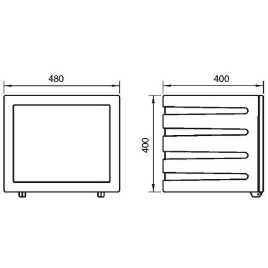 Plastic tool box, 480 x 400 x 400 mm (WXHXT)
