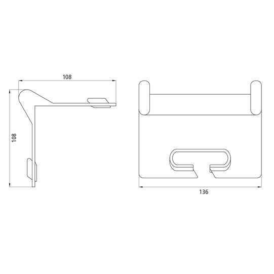 S-Line® edge protection corner, plastic, white, 105 x 105 x 135