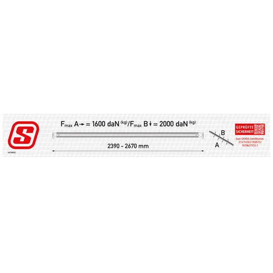 S-Line® nivelletty lastauspalkki kaareville lentokiskoille