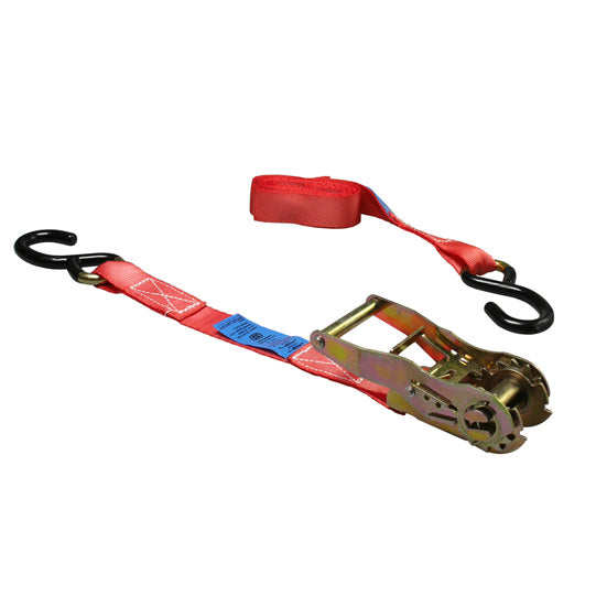 Lashing strap 615, 2m, 25mm, LC300, STF 150daN, S-hook