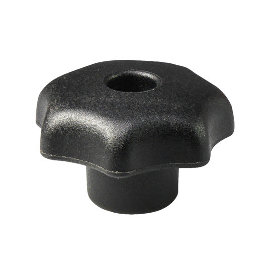 Star grip f. screw fitting, black plastic, Ø 40 mm