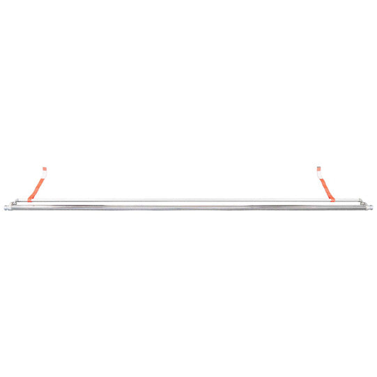 S-Line clothes rail w/ stl. end piece, chrome-plated