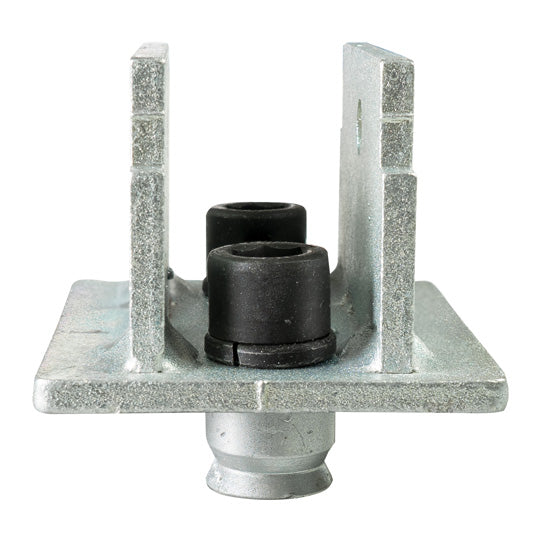 S-Line® GSP fot med dubbel tapp för rundhålsskenor (40 mm)