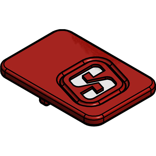 Safety button for LCV locking bar