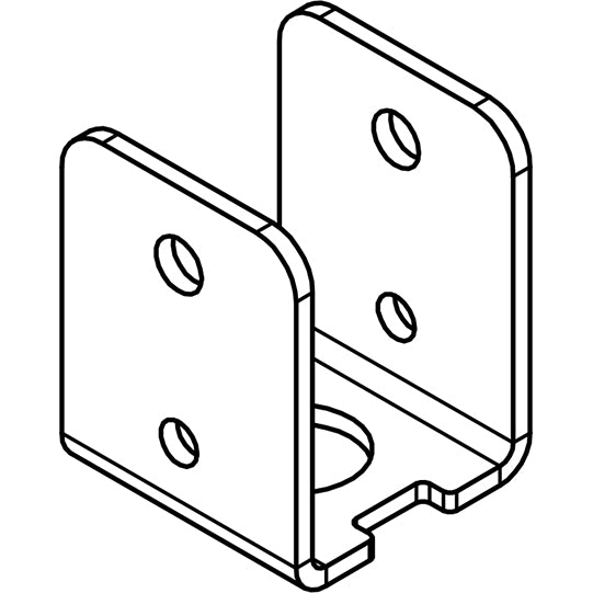 Mounting, bottom end piece for LCV locking beam