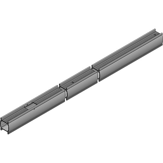 Support profile w. insertion option 2-fold for LCV barrier beam