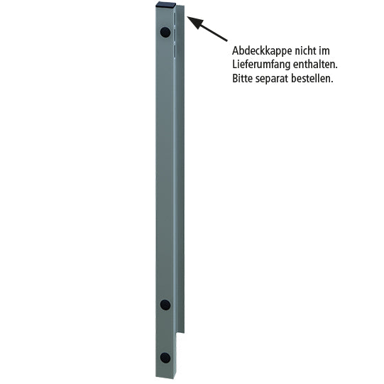 Blueline alumiininen kulmapilari IL. etu oikea. anodisoitu. 500 mm