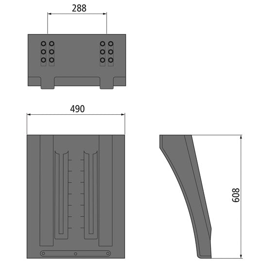 Vario mudguard 4906 SG, PP-EPDM