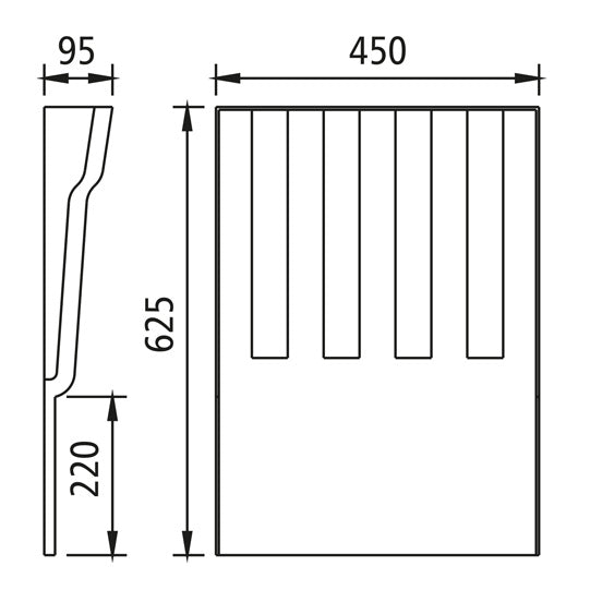 Stänkskärm - Plast - Kort - LM 460/630