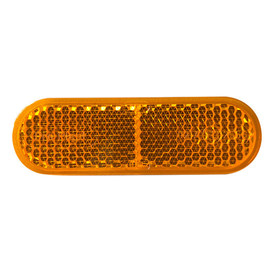 Reflector, oval, 70 x 22 mm, yellow, self-adhesive