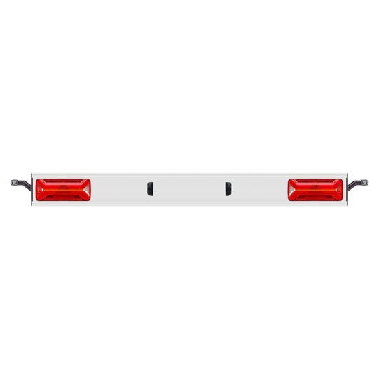 Aluminium underride guard, type 564040, RAL 9010, 2400 mm, EcoLED II