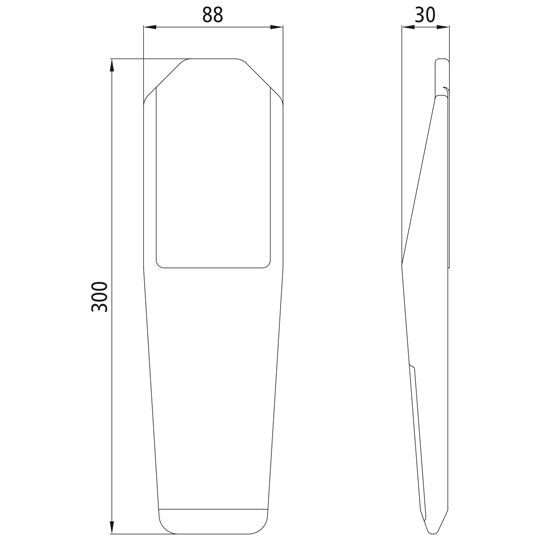 Stanchion wedge 600-1, raw stl.