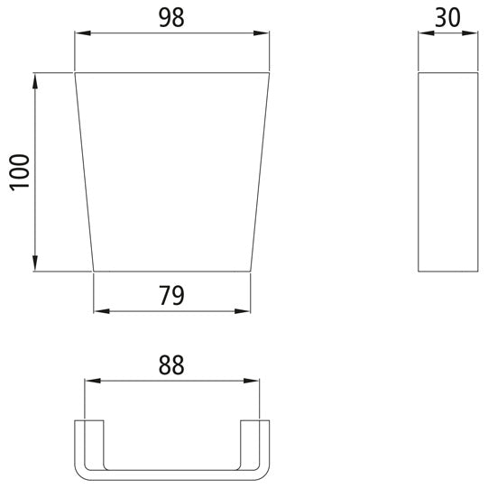 pillar pocket 602-2, raw steel