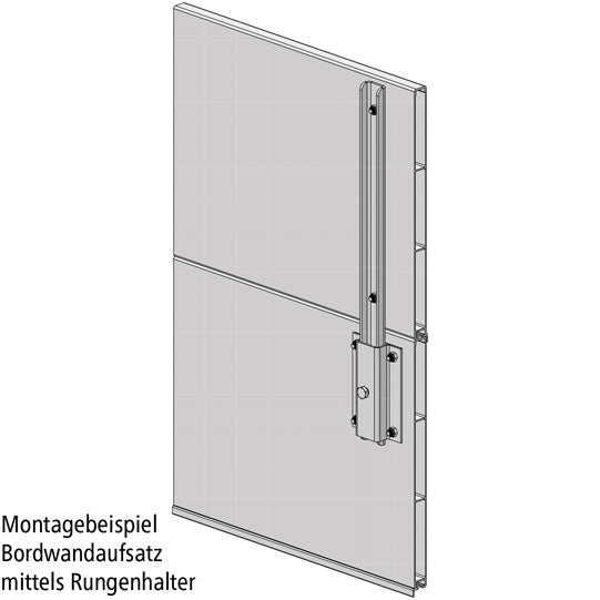 Stanchion holder 20 x 40 mm w. welded-in nut M10, galvanised