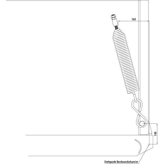 Coil spring 60 x 8 x 330 mm, w/out acc. f. side board