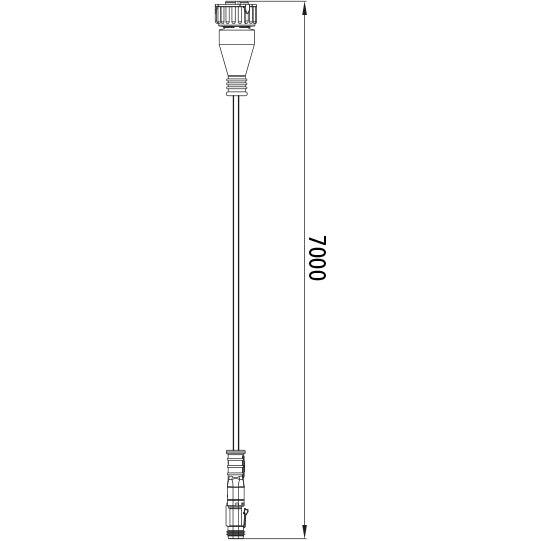 EBS GEN4 AUX connection cable, 7 m, bayonet, f. COLAS/ILAS, DIN
