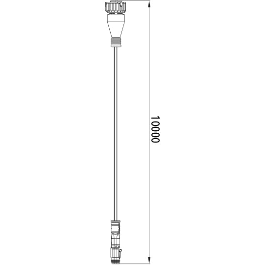 EBS GEN4 AUX connection cable, 10m, bayonet, f. COLAS/ILAS, DIN