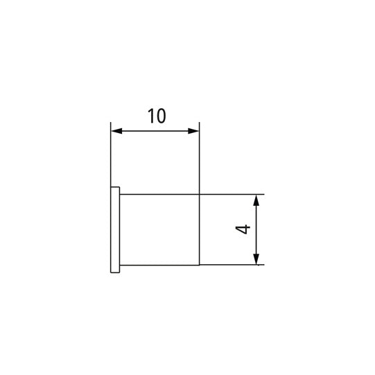 Tukiholkki muoviputkelle 6 x 1.0