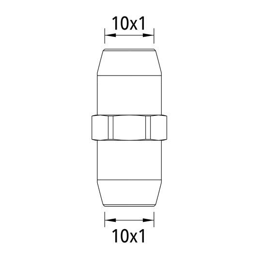 Pipe connector 10 x 1.0